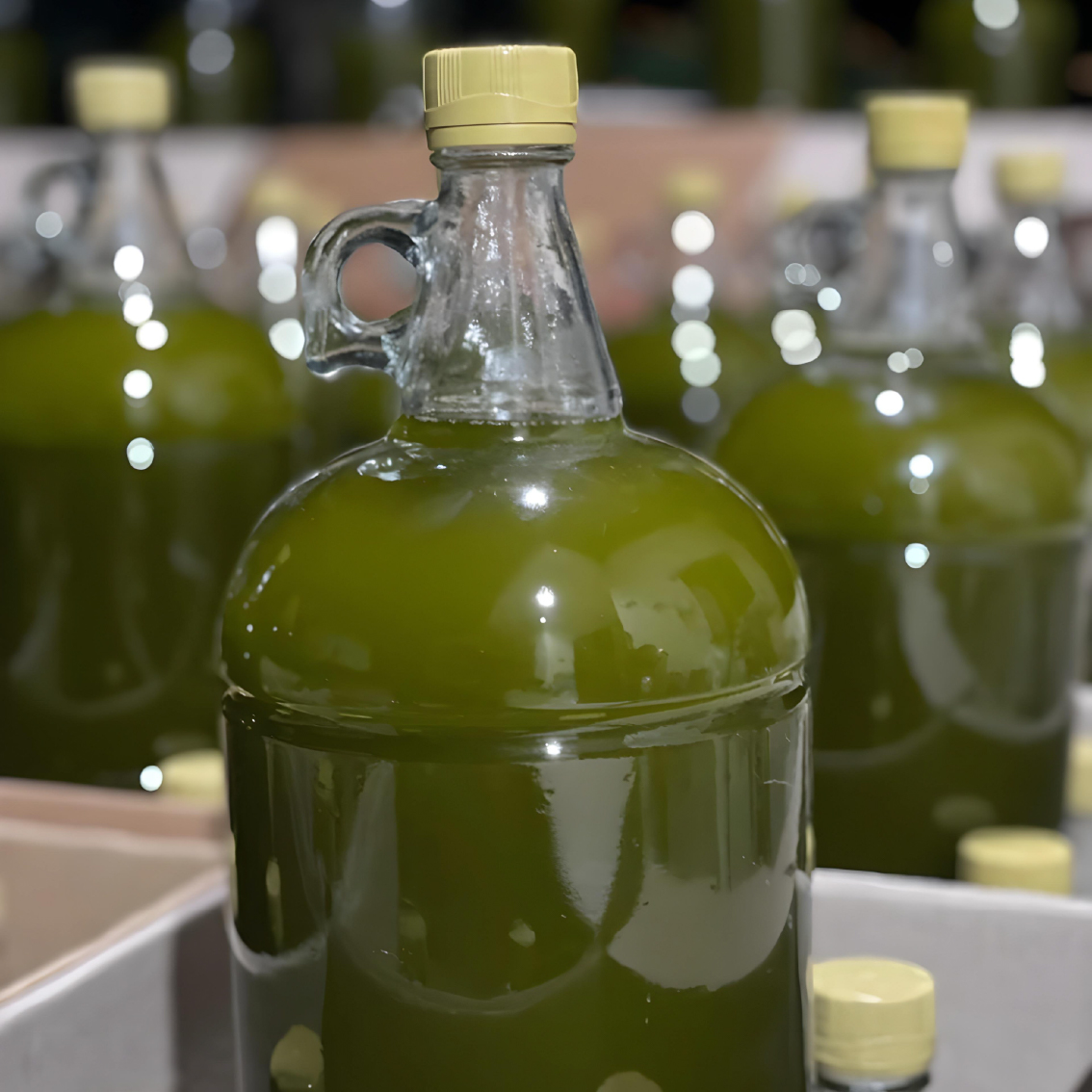 title="Private Label: Create your own branded olive oil products" alt="Unlabeled glass olive oil bottle"